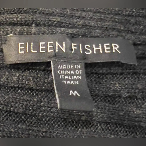 Eileen Fisher Medium Black oversized Cardigan - Picture 7 of 10